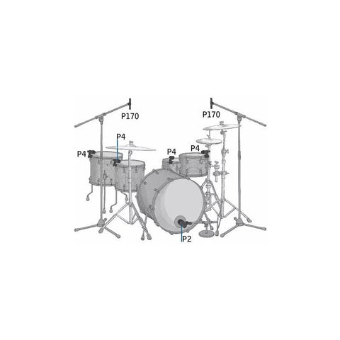 Set De 7 Micrófonos Para Batería Akg Drum Set Session I Negro