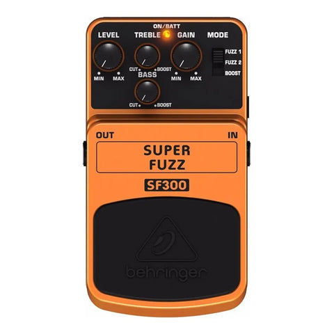 Behringer Sf-300 Pedal Super Fuzz Color Naranja Para Instrumento