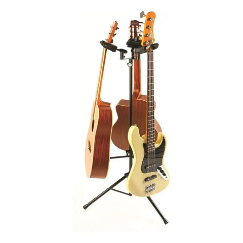 Soporte Para Tres Guitarras Con Autobloqueo Quiklok Gs-538 Negro