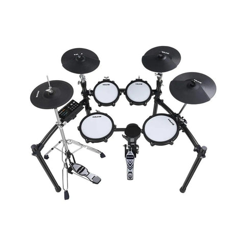 Batería Electrónica Nux Dm-310h Parches Mesh Soporte Hi-hat Negro