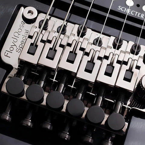 Guitarra Eléctrica Schecter Omen Extreme-fr Caoba Brillante Negra Diestro See-thru Black Palo De Rosa