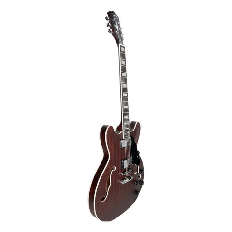 Guitarra Mars Electrica Mod. Hollowbody 335 Satin Red Diestro Rojo