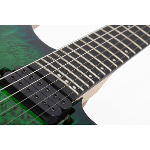 Guitarra Eléctrica Aqua Burst 6 Cuerdas Schecter C-6 Fr Pro Diestro Wengué