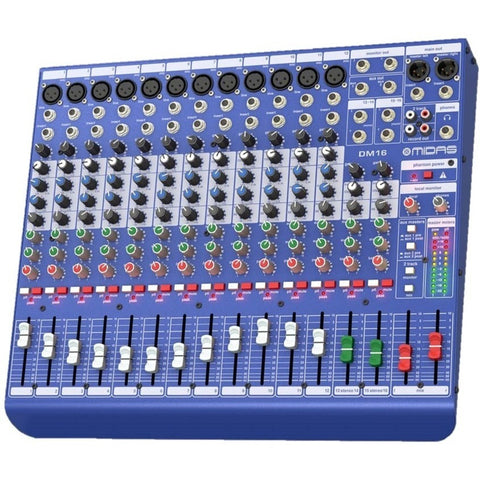 Mezcladora Analógica 16 Canales C/preampli P/mic, Midas Dm16