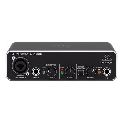 Interfaz De Audio Behringer U-phoria Umc22 127v Negra 1.ª Gen