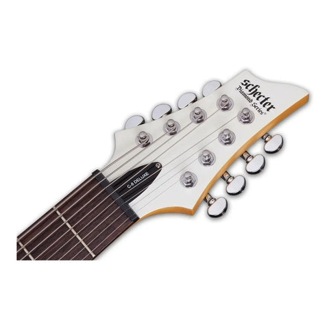 Guitarra Eléctrica Schecter C-8 Deluxe Tilo Blanco Diapasón Palo De Rosa Diestro Satin White