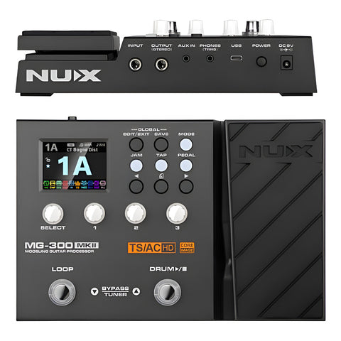 Pedalera Multiefectos P/ Guitarra Eléctrica Nux Mg-300 Mkii Negro