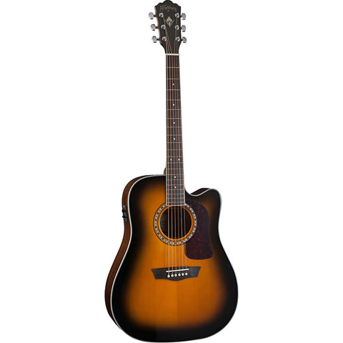 Guitarra Electroacustica Dreadnought Washburn D10sce Tos Sunburst Diestro