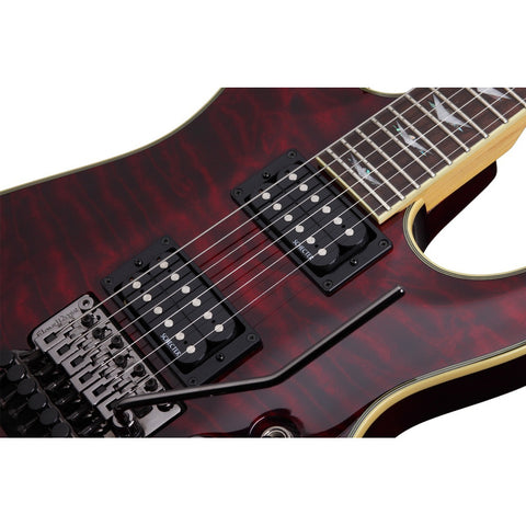 Guitarra Eléctrica Cereza Negro, Schecter Omen Extreme-6 Fr Diestro Black Cherry Palo De Rosa
