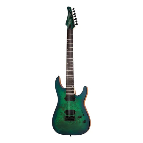 Guitarra Eléctrica Schecter C-7 Pro Caoba Aqua Burst Diapasón Wengué Diestro