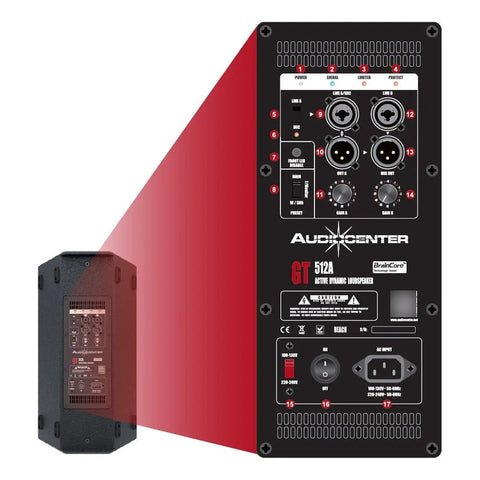 Bafle 12 Pulgadas 2200w Audiocenter Gt512a Negro