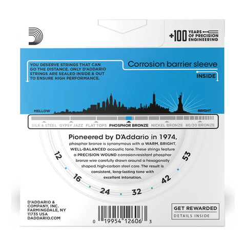 Paquete 3 Cuerdas P/guitarra Acústica Daddario Ej16 3-pack