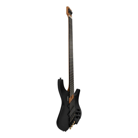 Bajo Mars Eléctrico Headless 4 Ms 4 Cuerdas Negro Satin Diestro Negro