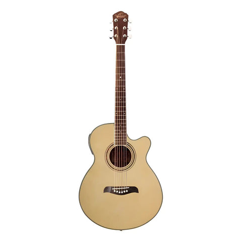 Guitarra Electroacústica Oscar Schmidt Og10ce Para Diestros Natural Brillante Diestro