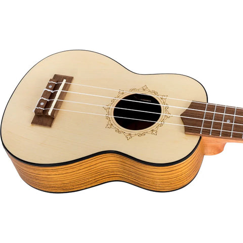 Ukelele Electroacústico Soprano Flight Dus320 Eq Sp/zeb Natural