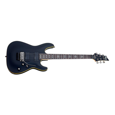 Guitarra Eléctrica Schecter Demon Series De Tilo Aged Black Satin Con Diapasón De Palo De Rosa