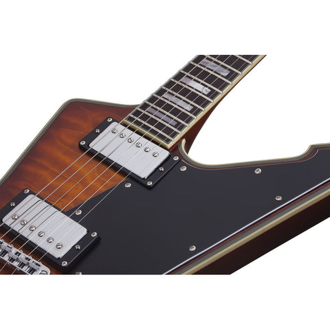 Guitarra Eléctrica Schecter E-1 Custom Vintage Sunburst Diestro Naranja Ébano