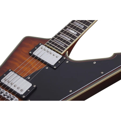 Guitarra Eléctrica Schecter E-1 Custom Vintage Sunburst Diestro Naranja Ébano