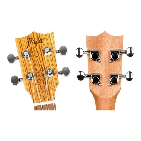 Ukelele Soprano Flight De Zebrawood Con Funda Y 12 Trastes Marrón