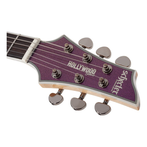 Guitarra Eléctrica Schecter C-1 Sls Hollywood Supernova Diestro Rosa Oscuro Ébano