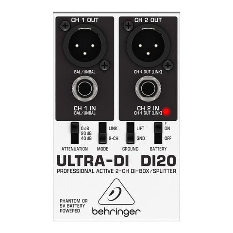 Caja Directa Activa Splitter Behringer Ultra-di Di20