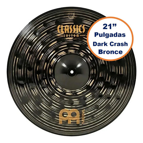 Platillo Dark Crash Bronce 21 Pulgadas Classic Custom B10 Meinl Cc21dac