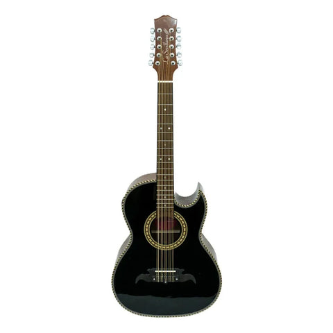 Bajo Quinto Electroacústico La Sevillana Bq238ceq Top Negro Diestro Negro
