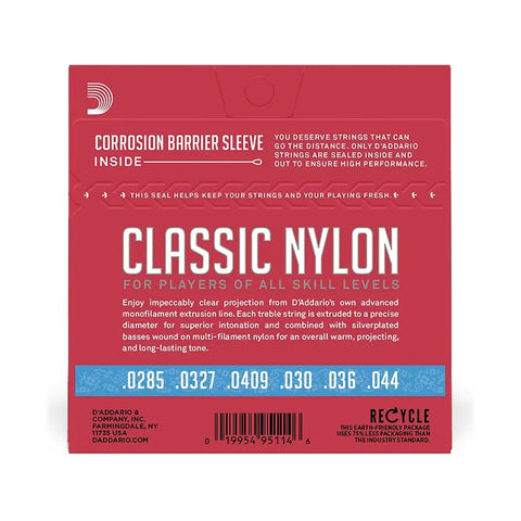 Cuerdas Para Guitarra Clásica D'addario Nylon Tensión Dura