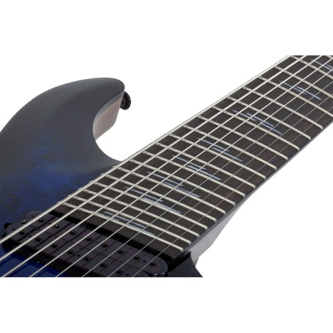 Guitarra 8 Cuerdas Schecter Omen Elite-8 Multiscale Blue Bur Diestro Azul Palo De Rosa