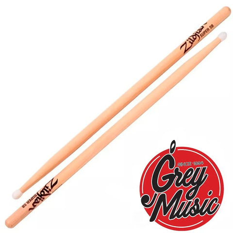 Baquetas Zildjian Z5bn Naturales Punta Nylon Color Natural Tamaño 5b