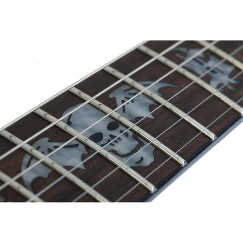 Guitarra Electrica Solida Schecter Synyster Standard Diestro Gloss Black With Silver Pin Stripes Ébano