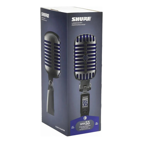 Micrófono Clásico Para Voces Shure Super 55 Color Negro Plateado