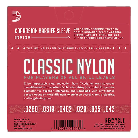 Paquete De 3 Cuerdas Nylon Daddario Ej27n 3-pack