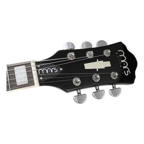Guitarra Eléctrica 6 Cuerdas Mars Archtop P90 Sunburs Diestro Naranja Oscuro Palo De Rosa
