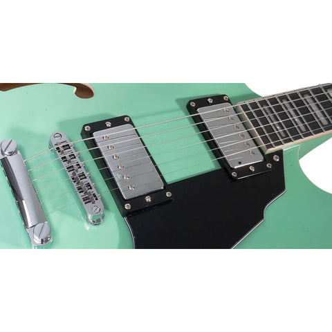 Mars Hollowbody 335 Studio China Hollow Body Diestro Verde Claro Palo De Rosa