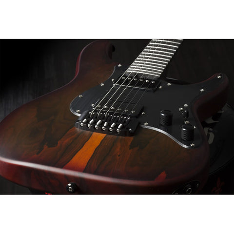 Guitarra Schecter Sun Valley Super Shredder Exotic Ht Zirico Diestro Bordó Ébano