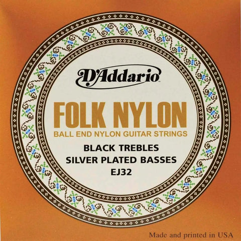Juego De Cuerdas Para Guitarra Folk Nylon Daddario Ej-32