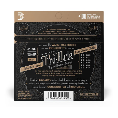 Cuerda De Guitarra De Nylon D'addario Pro-arté Core Ej50