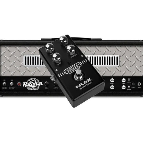 Nux Recto Distortion Pedal Distor Hig Gain/metal Guitarra Negro