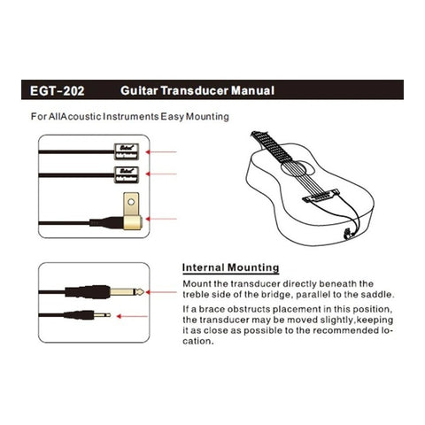 Pastilla Belcat Egt-202 Acústica Negra Para Guitarra Pasivo Negro