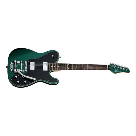Guitarra Eléctrica Schecter Pt Fastback Ii B Aliso Tremolo Verde Musgo Diestro Dark Emerald Green Palo De Rosa