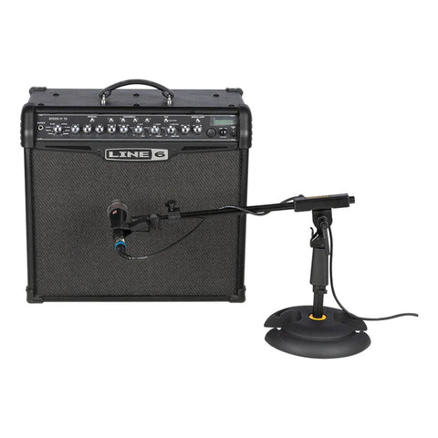 Soporte Bajo Para Micrófono Bombo Ampli Hercules Ms120b Pro Negro