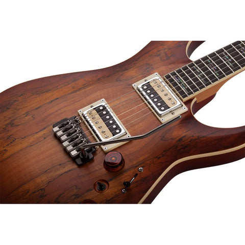 Guitarra Electrica Solida Schecter C-1 Exotic Spalted Maple Diestro Black Cherry Palo De Rosa