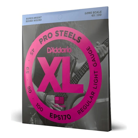 Encordado D'addario Eps-170 Para Bajo Eléctrico 4 Cuerdas .045-.100