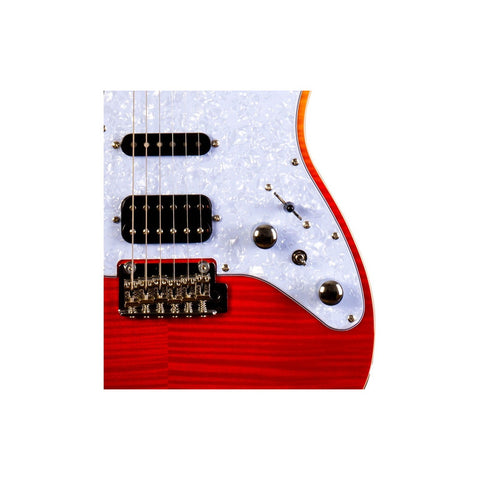 Guitarra Eléctrica Jet Guitars Rojo Transparente Js600 Orientación De La Mano Diestro