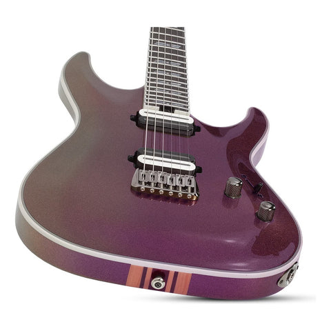 Guitarra Eléctrica Schecter C-1 Sls Hollywood Supernova Diestro Rosa Oscuro Ébano