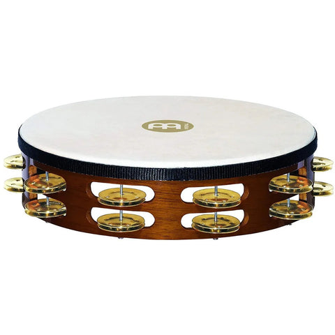 Pandero Parche De Cuero Crotalos De Laton Meinl Tah2b-ab Blanco