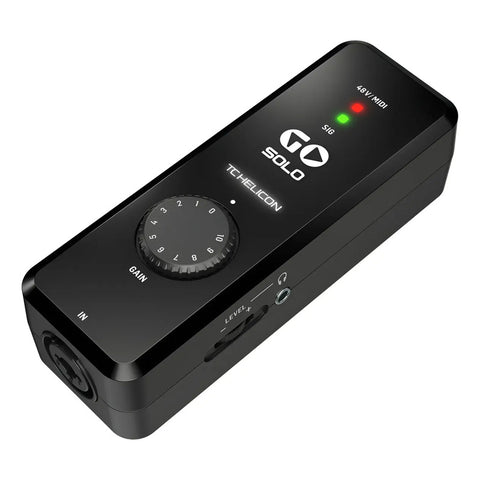 Interfaz De Audio/midi De Un Canal Tc Helicon Go Solo Negro