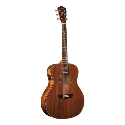 Guitarra Electroacústica Washburn Woodline 10 O12se 6 Cuerdas Diestros Caoba Natural Diestro Ovangkol