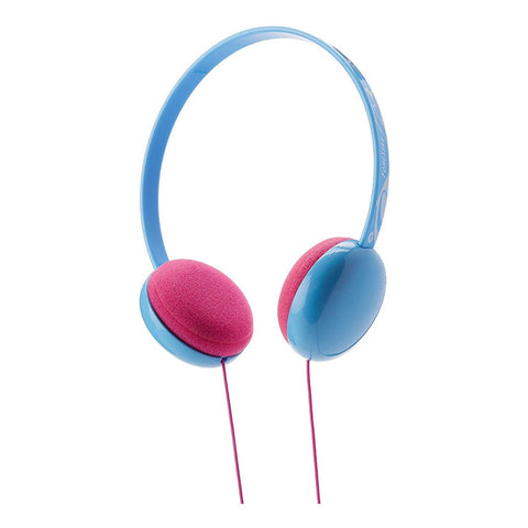 Audifonos Diadema Ajustable Azul Con Rosa Fonestar Fa-598az Celeste